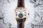 Super Clone Swiss Cartier Drive De Rose Gold Tourbillon White Dial 41mm